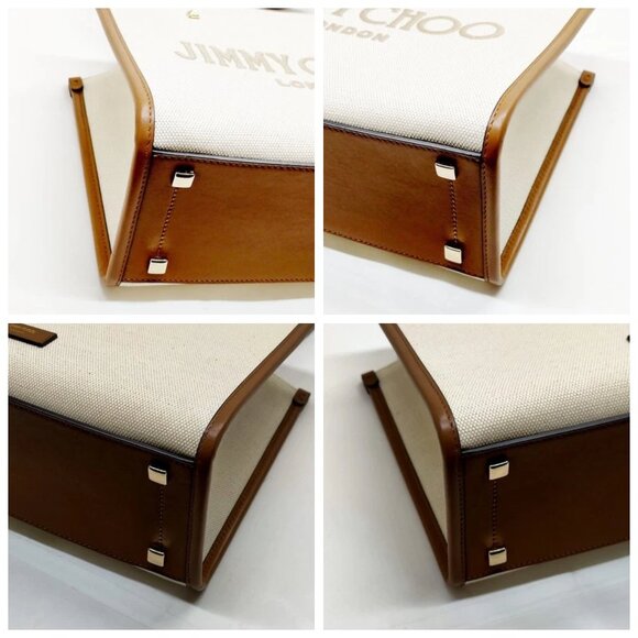 JIMMY CHOO Tote Bag White Canvas 599-051925 - Picture 6 of 13